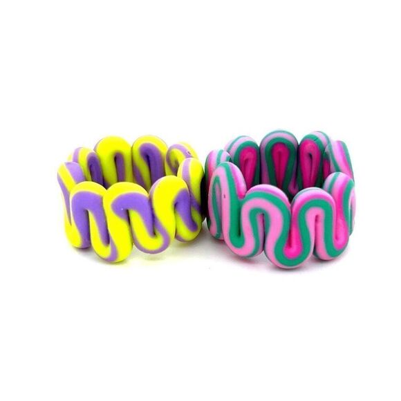 2 Wavy Rubber Rings - Picture 1 of 10